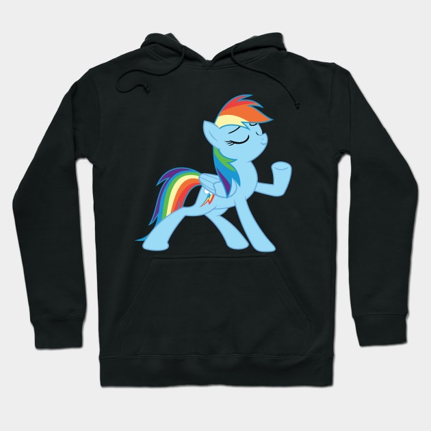 Rainbow Dash Strikes A Pose Hoodie by Wissle